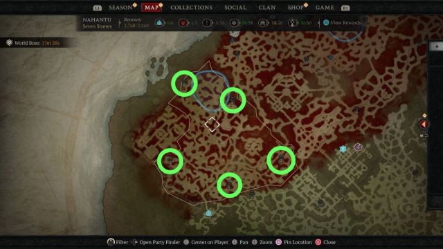 Diablo 4 Vessel of Hatred Seven Stones Tenets of Akarat locations