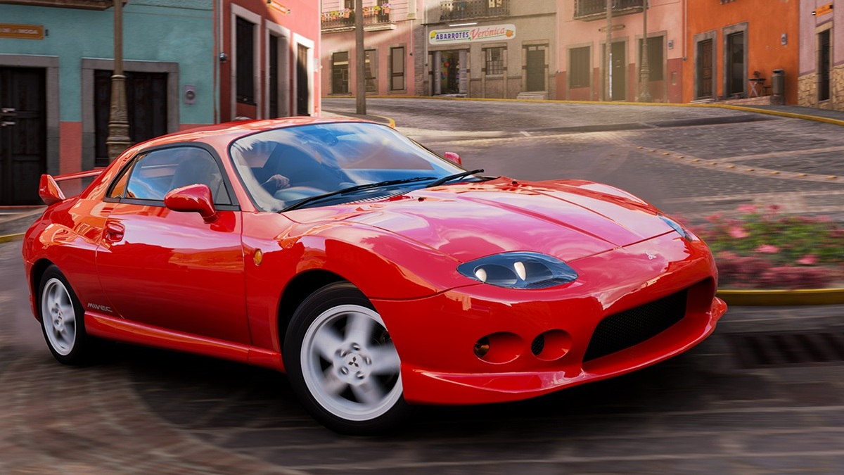 A picture of Mitsubishi FTO captured in Forza Horizon 5.