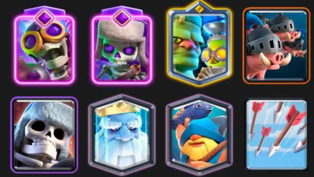 Goblinstein RHogs deck in Clash Royale