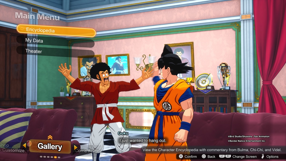 Hercule gets scared every time in the Dragon Ball Sparking Zero menus.