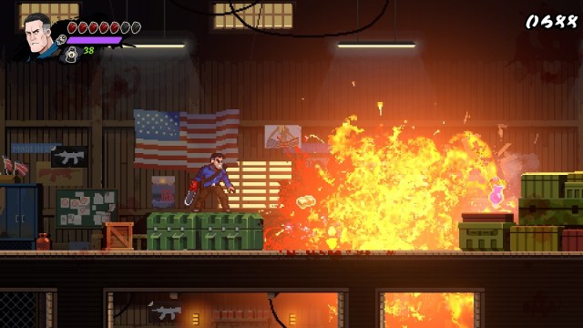 RetroRealms Ash vs. Evil Dead explosion