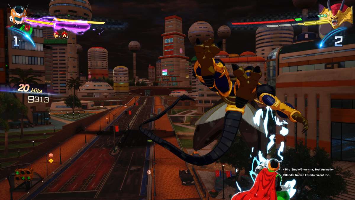 Use knockback attacks and guarding to take down the kaiju.