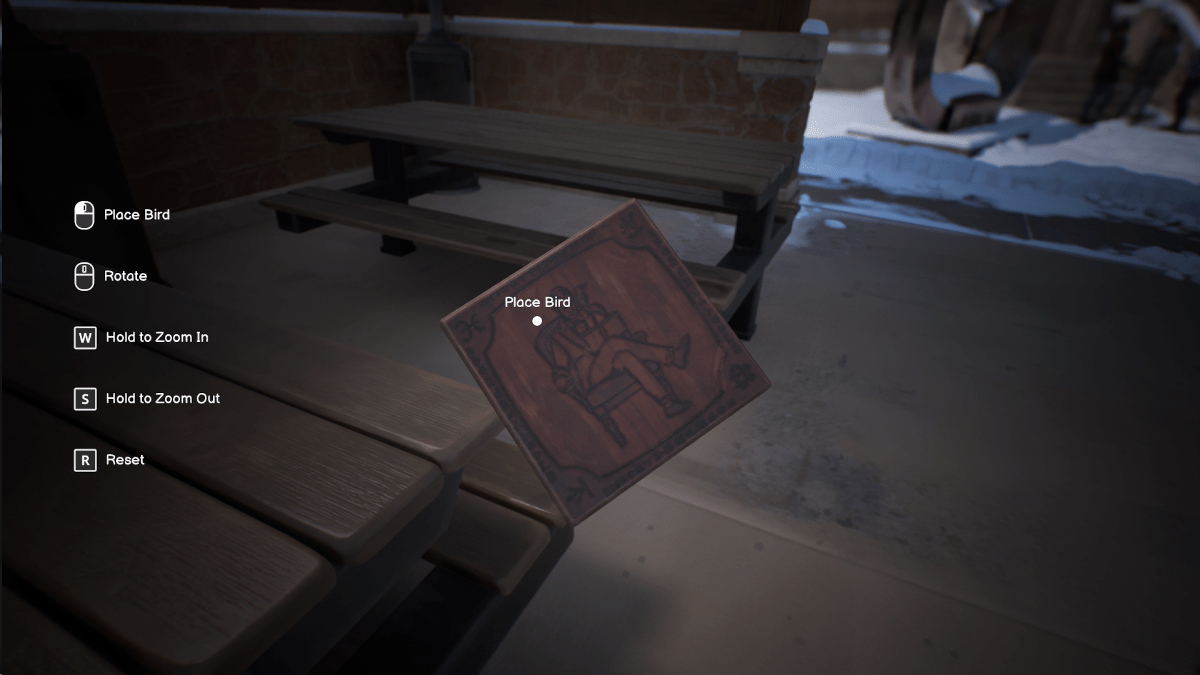 Place the bird on the shoulder of the Founder's Statue to open the first layer of the Abraxas Puzzle Box in Life is Strange: Double Exposure