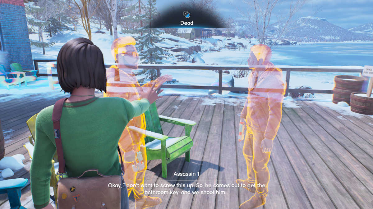 Listening in on the guys' conversation in Life is Strange: Double Exposure