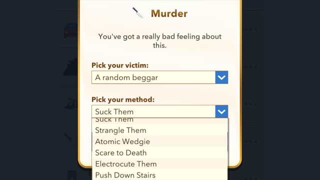 BitLife scare to death screenshot