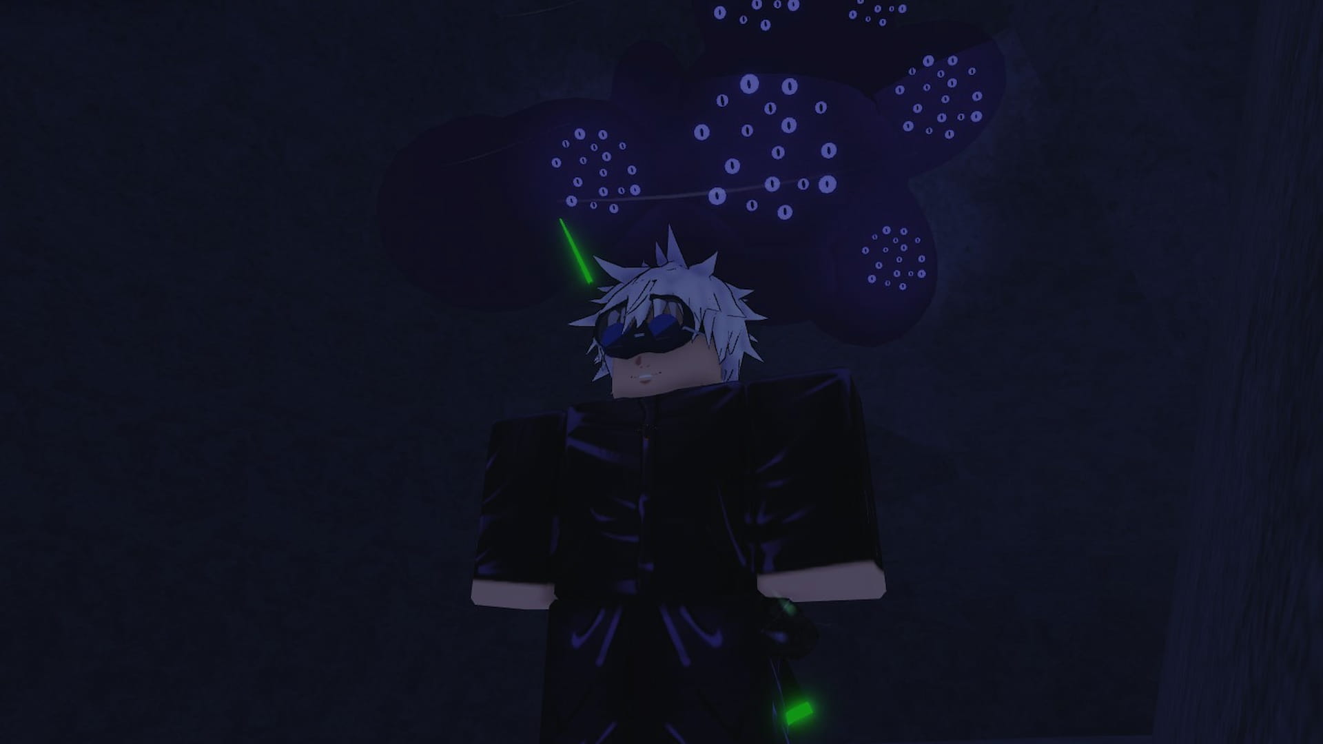 Player in the Desolate Deep area in Fisch Roblox