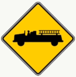 Fire Station road sign in the BitLife driving test