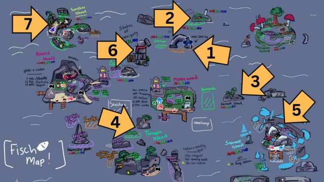 Roblox Fisch map with secret locations