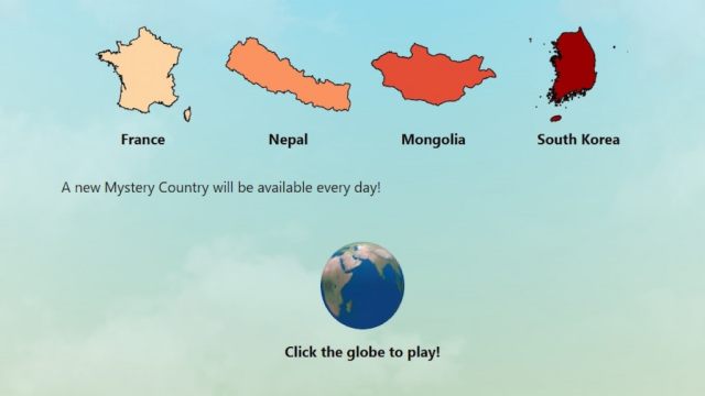 Screenshot showcasing how to play Globle.