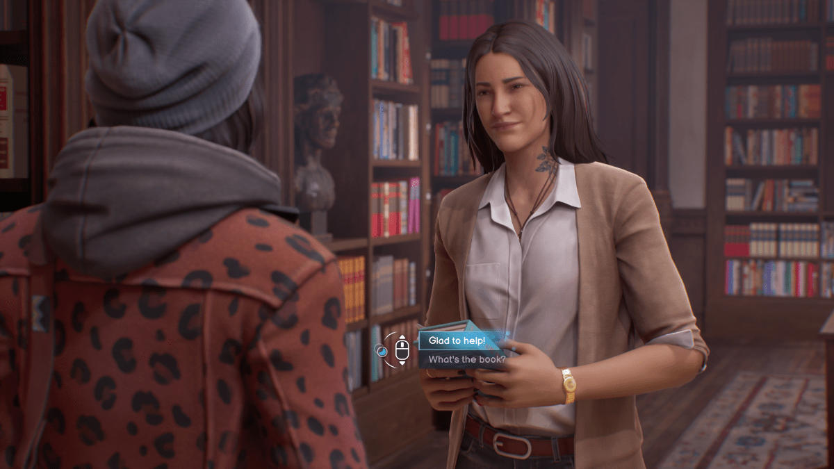 Gwen with the book in Life is Strange: Double Exposure