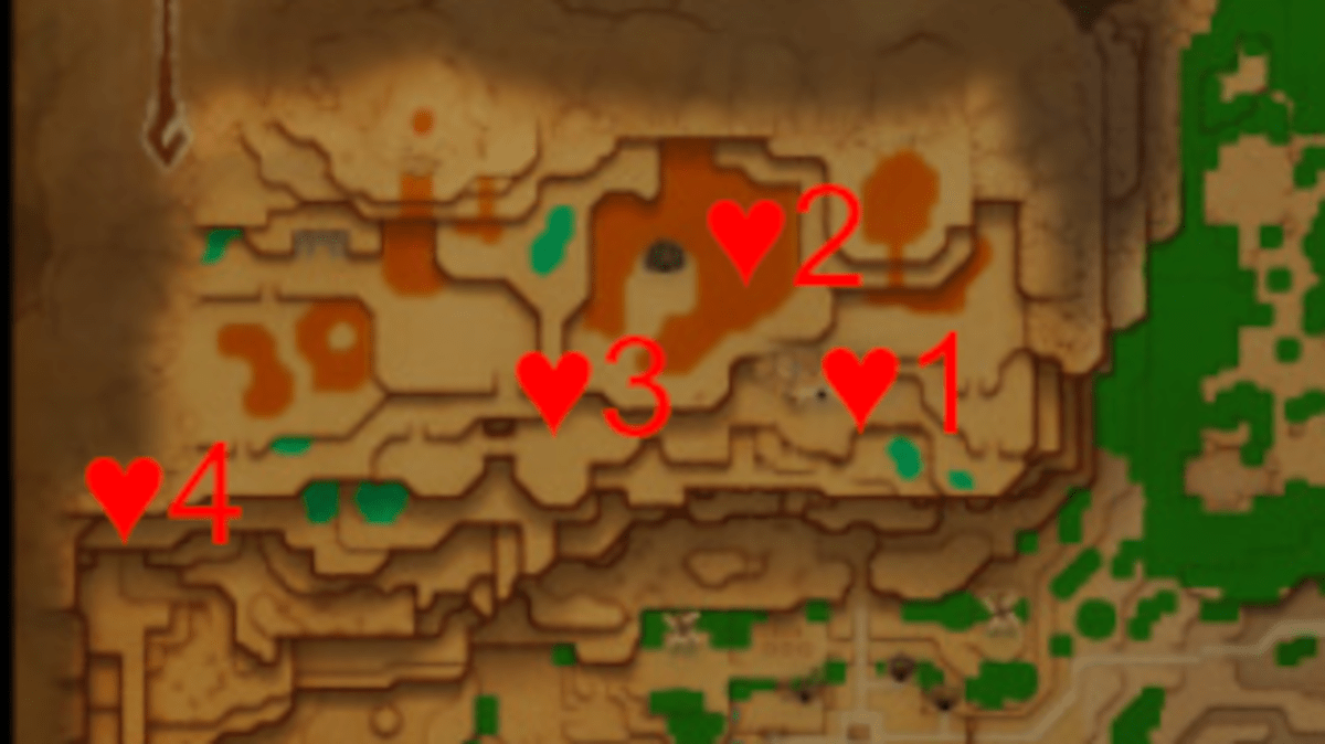 Heart Pieces found on Eldin Volcano in Zelda: Echoes of Wisdom