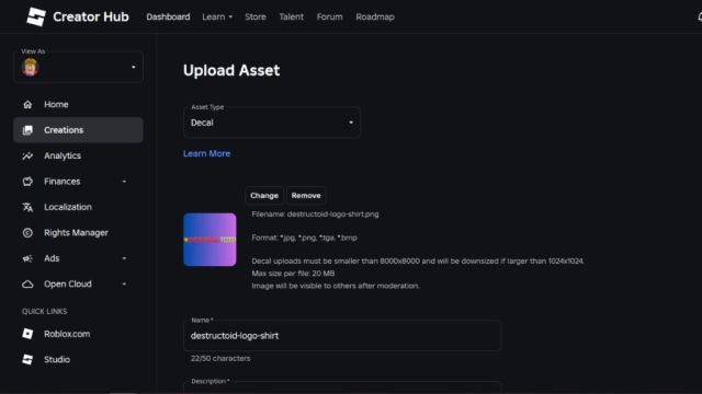 How to create decals in Roblox 