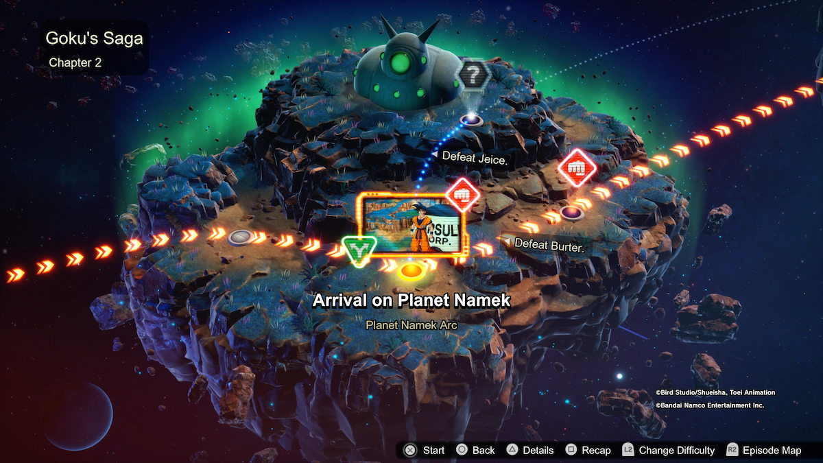 Arrival on Planet Namek