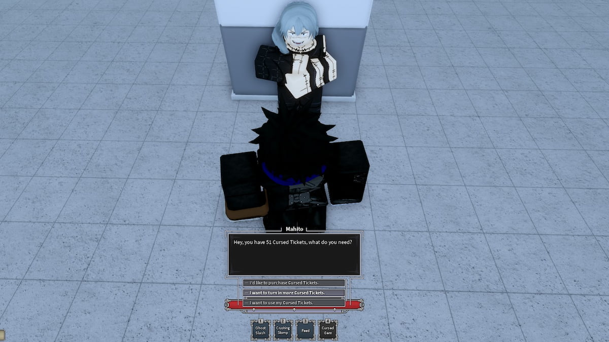 Mahito NPC in the Sorcery Roblox experience