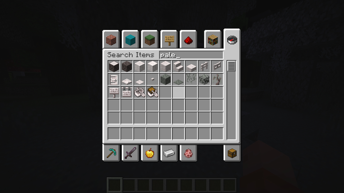 Pale Garden build items