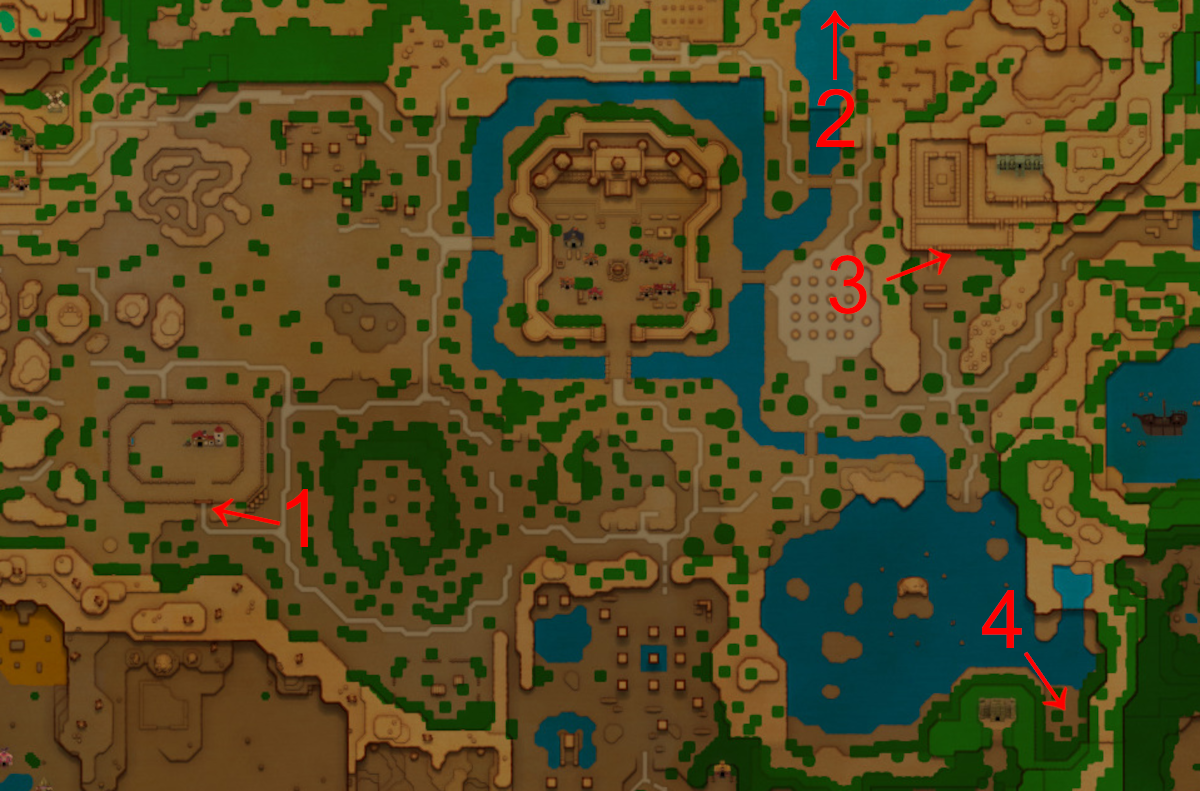 Stamp Stand locations in Hyrule Field in Zelda: Echoes of Wisdom