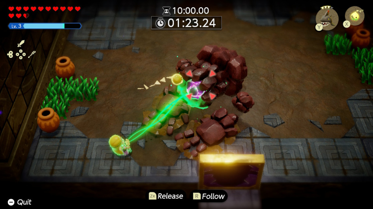 Use the Bind ability to get the Core out of the Talus during Titans' Gathering in Zelda: Echoes of Wisdom