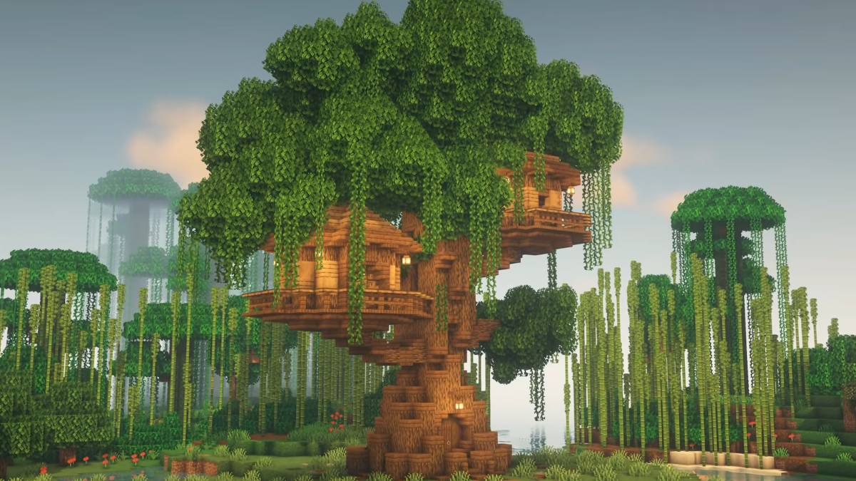 Treehouse made by Mia Bloom in Minecraft