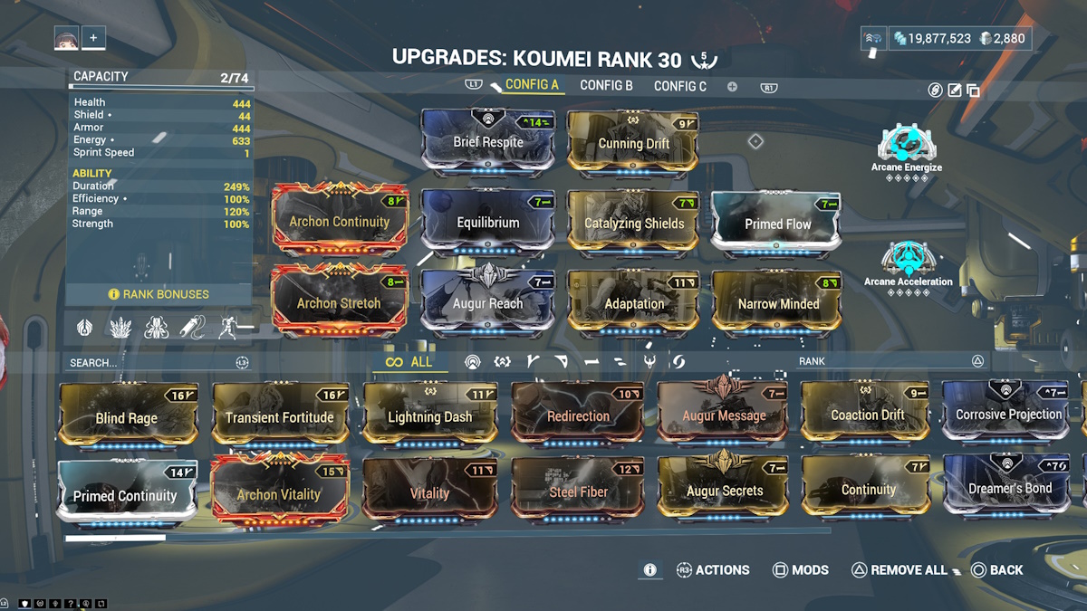 best Koumei build setup in Warframe