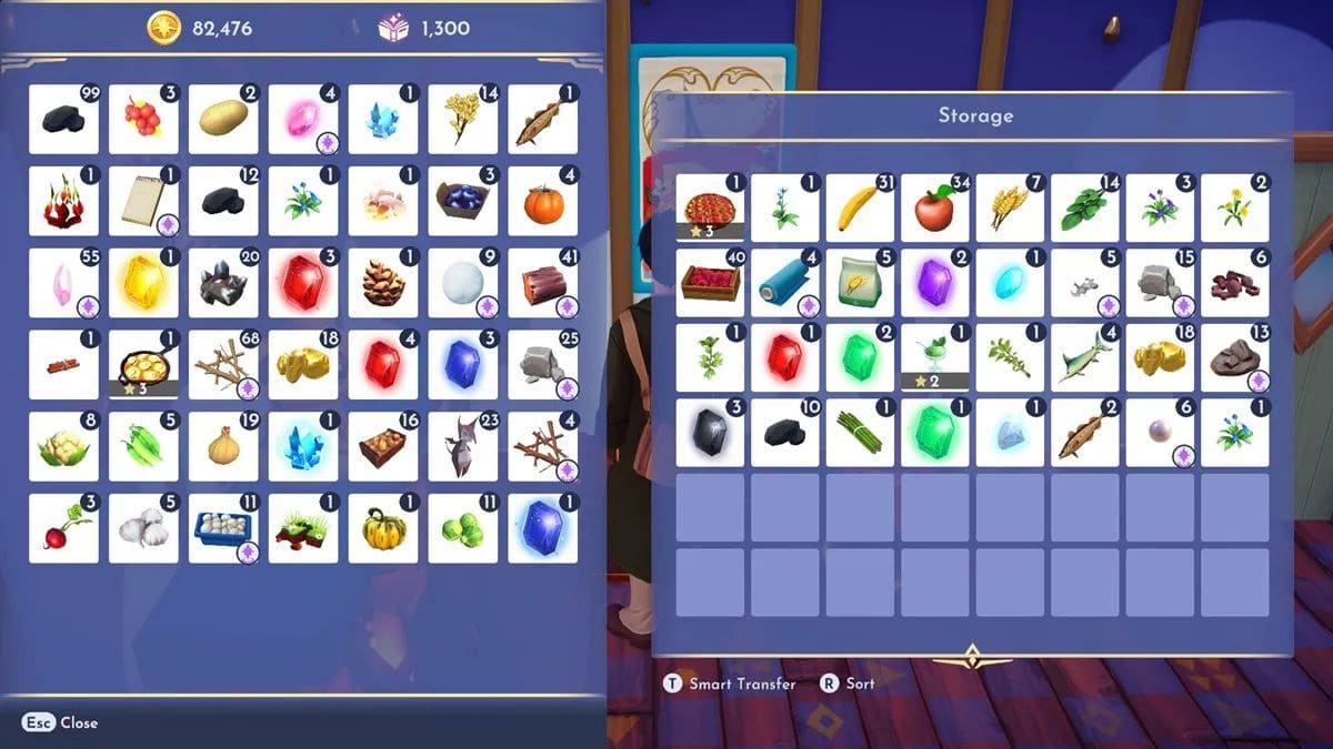 The inventory system in Disney Dreamlight Valley needs an update