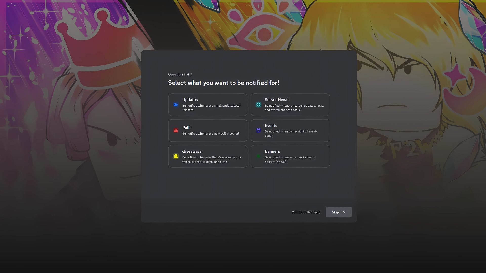 Official Anime Odyssey Discord landing page