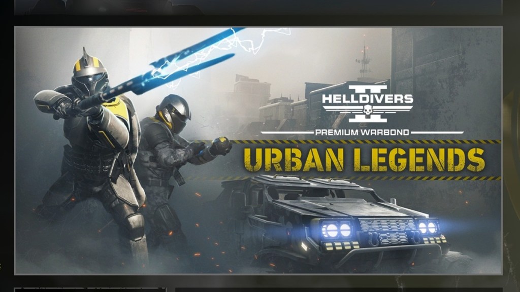 Helldivers 2: Urban Legends splash screen in-game.