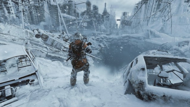 A snapshot of Metro Exodus gameplay, which is a game that features similarities to Stalker 2. 