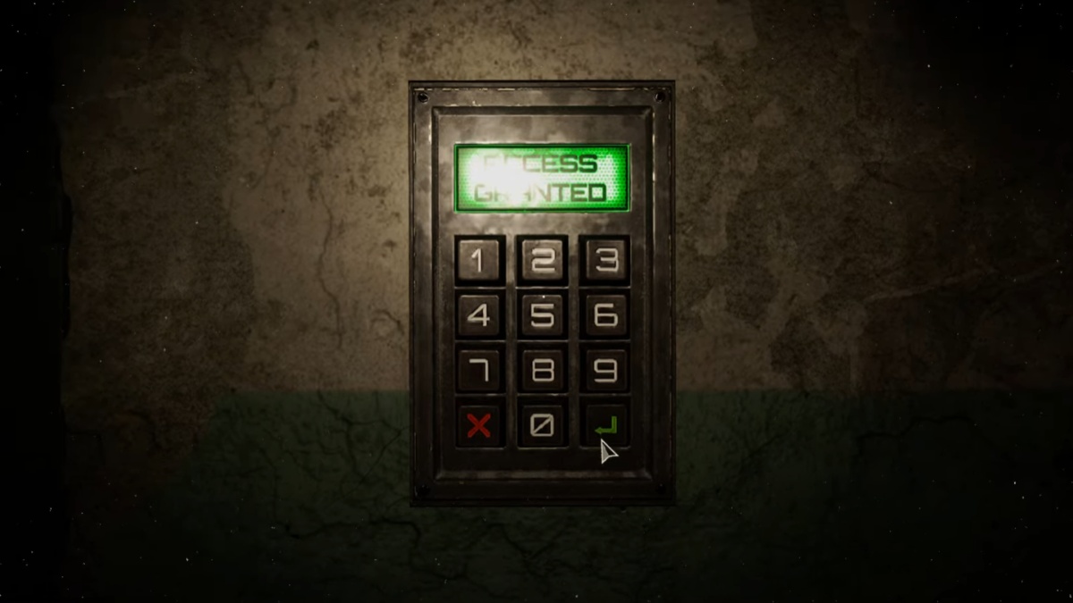 An image of Army Warehouses key and code locations in Stalker 2