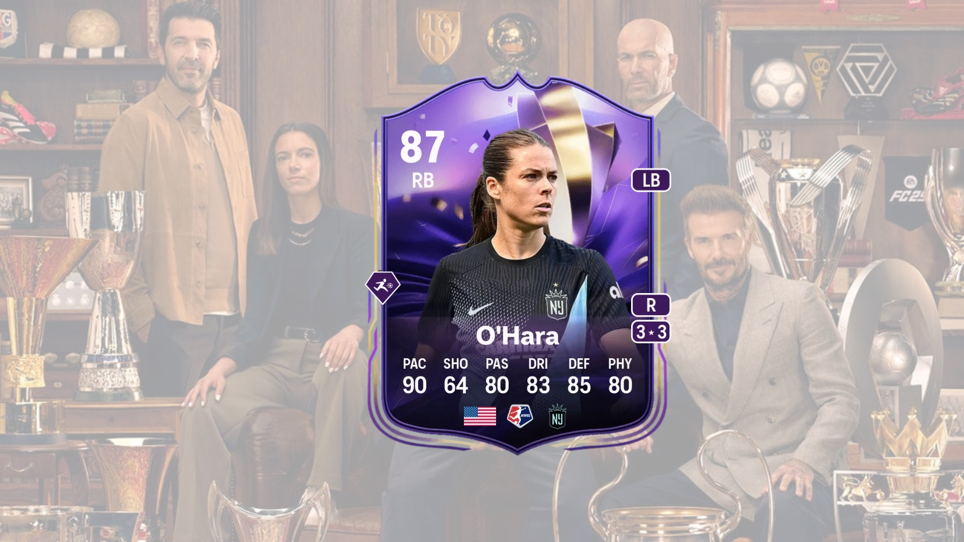 An image of Kelley O'Hara End of an Era SBC solutions in EA FC 25