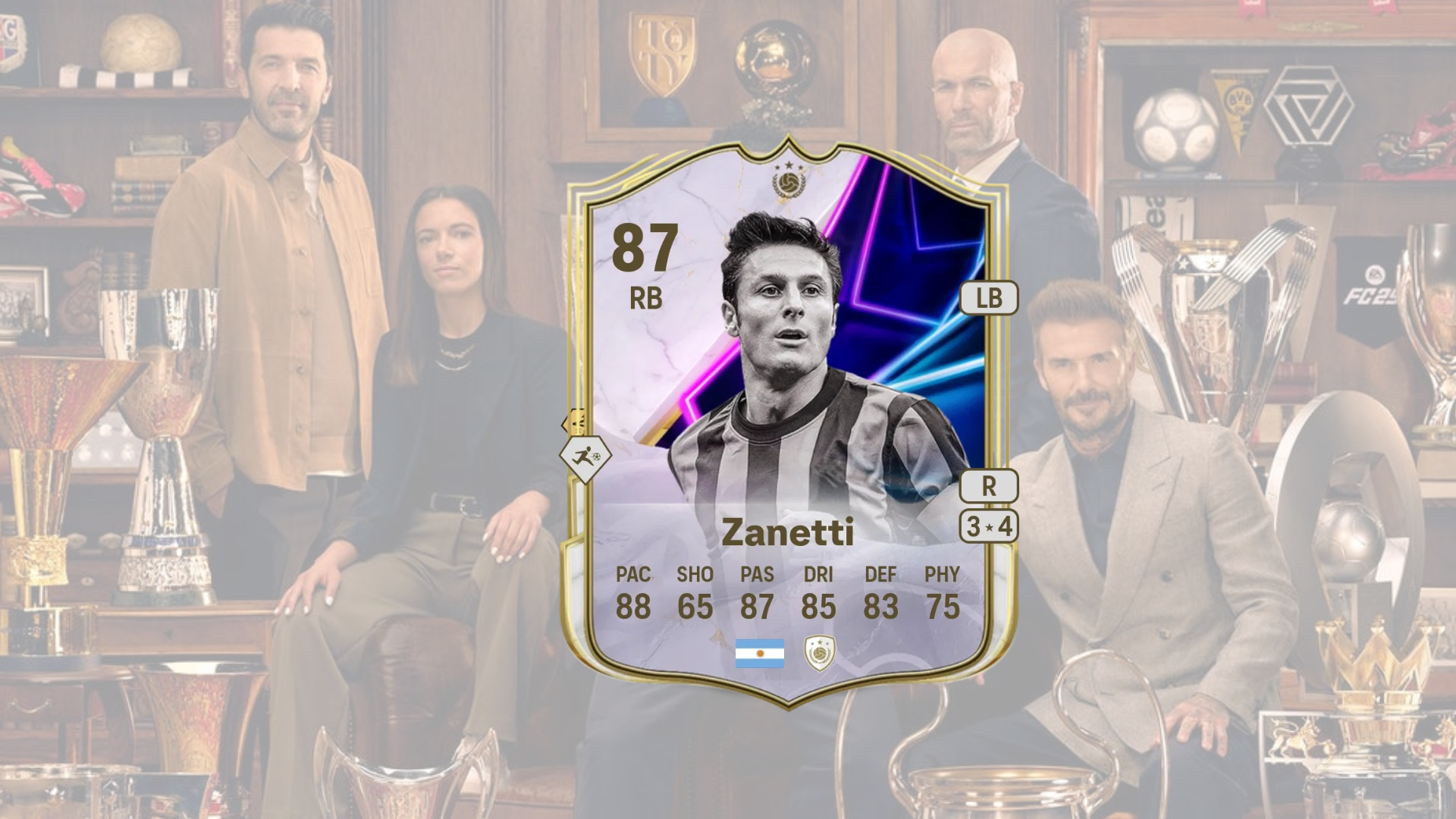 An image of EA FC 25 Zanetti On This Day Icon SBC solutions