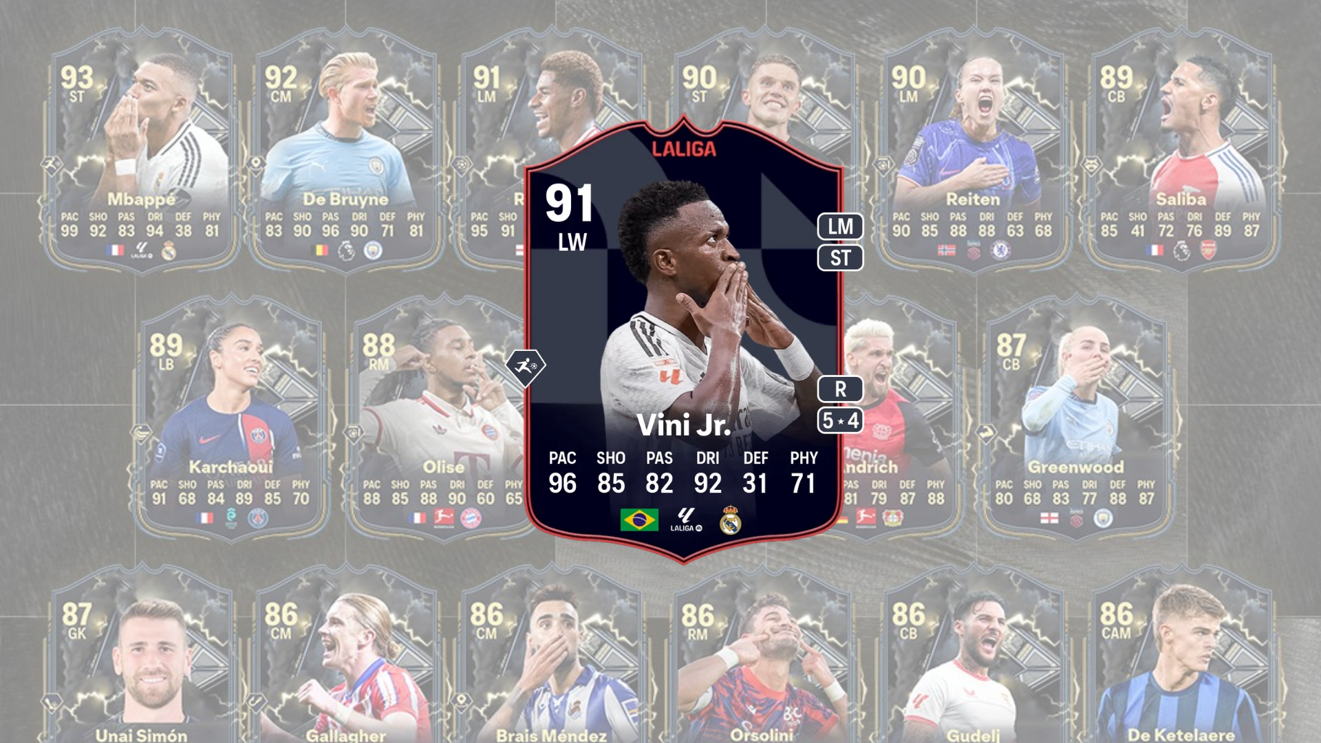 An image of Vinicius POTM SBC solutions in EA FC 25