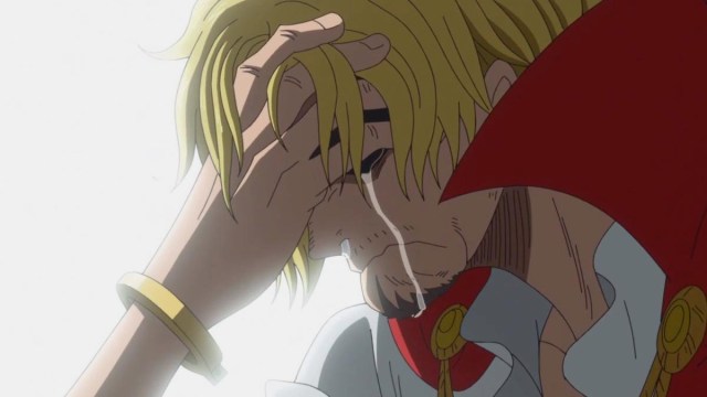 Vinsmoke Sanji crying in One Piece