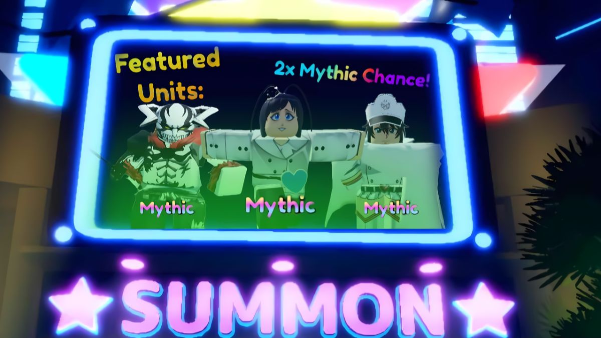 Unit summon banner in Anime Odyssey Roblox experience