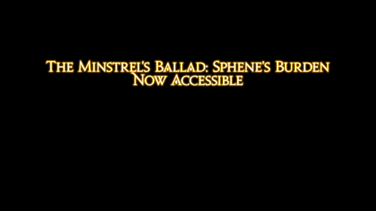 Sphene's Burden accessible in FFXIV