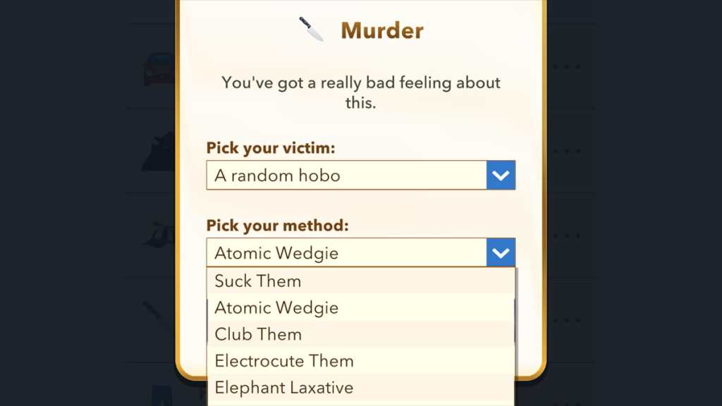 BitLife atomic wedgie for thanksgiving scavenger hunt