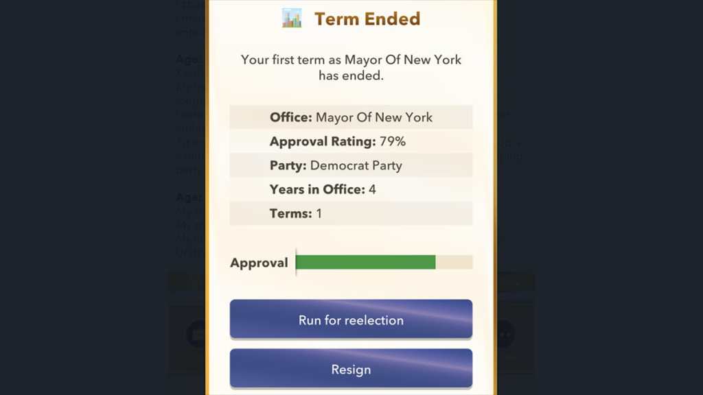 BitLife mayor re-election