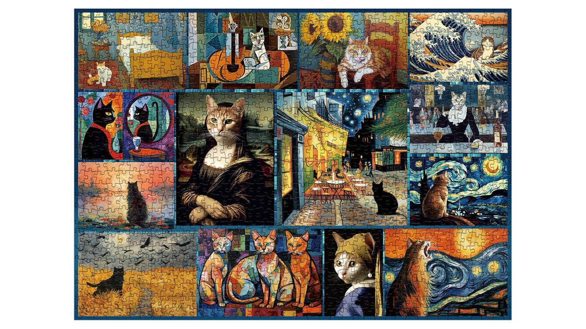 Cats in famous artworks jigsaw puzzle