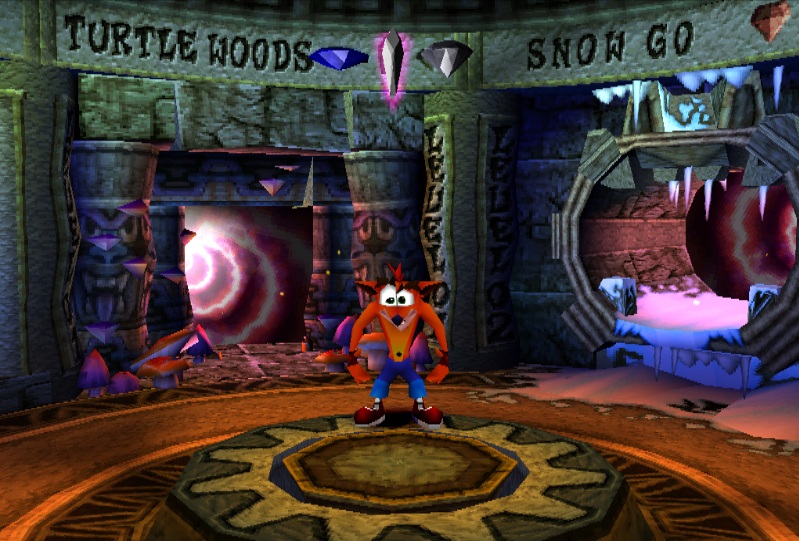 Crash Bandicoot in Crah 2's hub