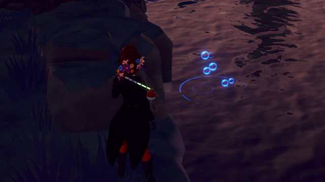 Disney Dreamlight Valley blue fishing spot in Everafter