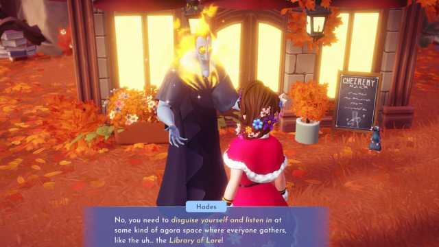 Disney Dreamlight Valley  Hades Mythic Restoration dialogue