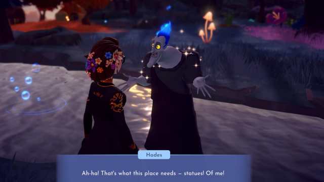 Disney Dreamlight Valley Hades Statue dialogue