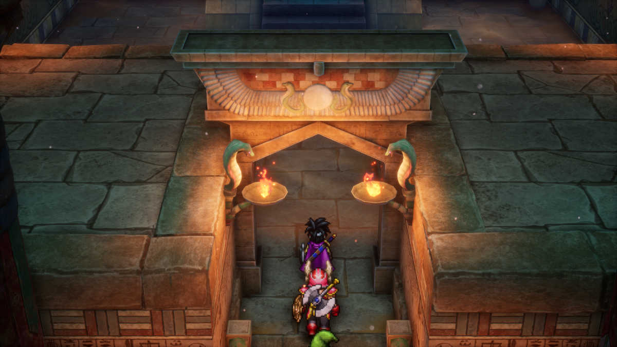 The door open in the Pyramid in Dragon Quest 3