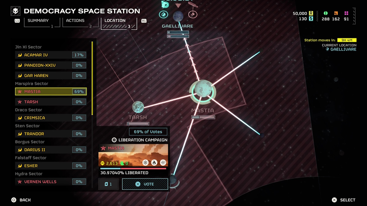 Helldivers 2 - How to use the DSS - location tab