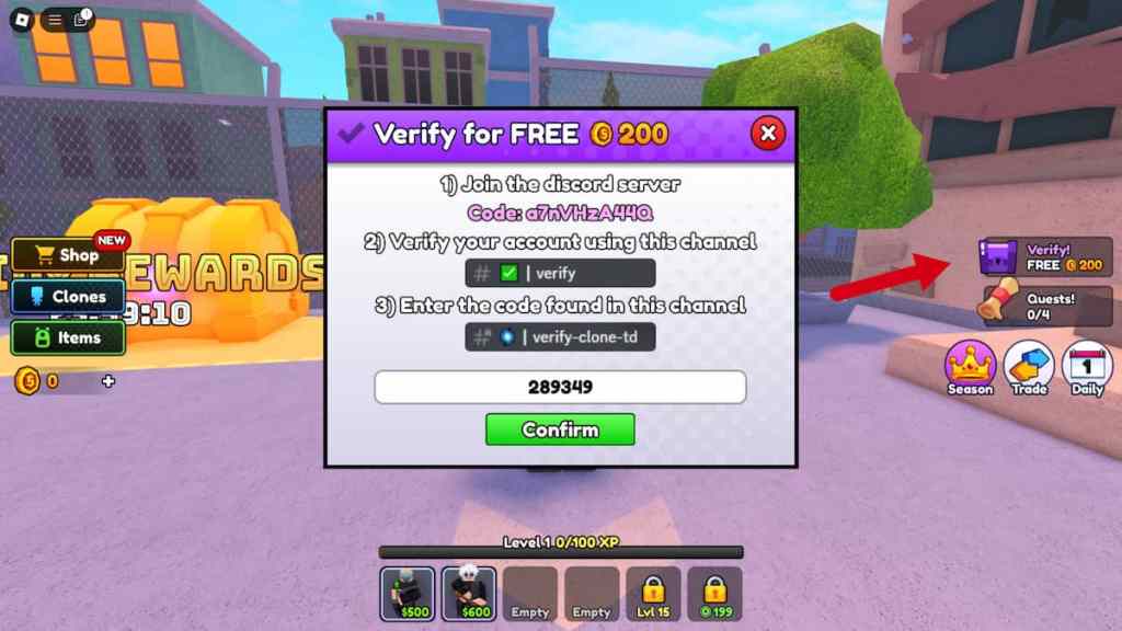 How to verify Discord in Clone Tower Defense