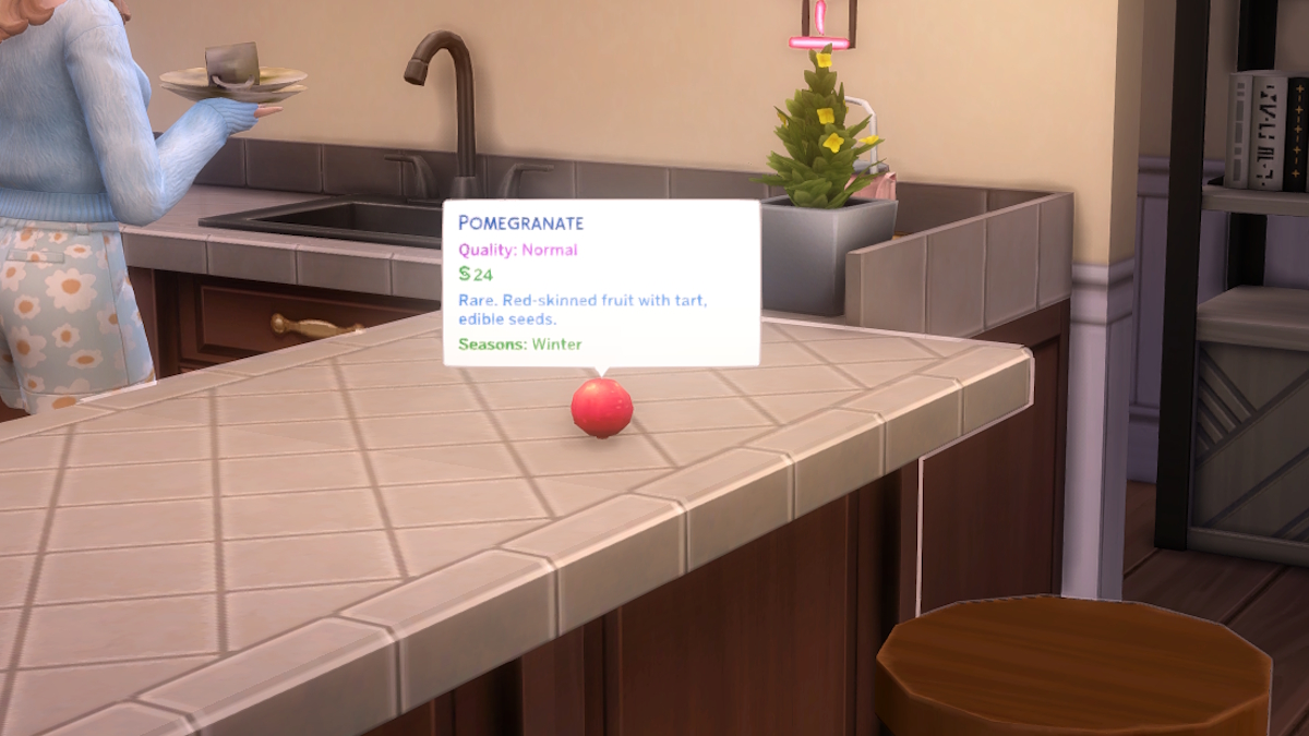 A Pomegranate fruit in Sims 4