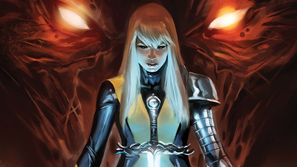 Magik, as seen in the cover of X-Men: Hellbound.