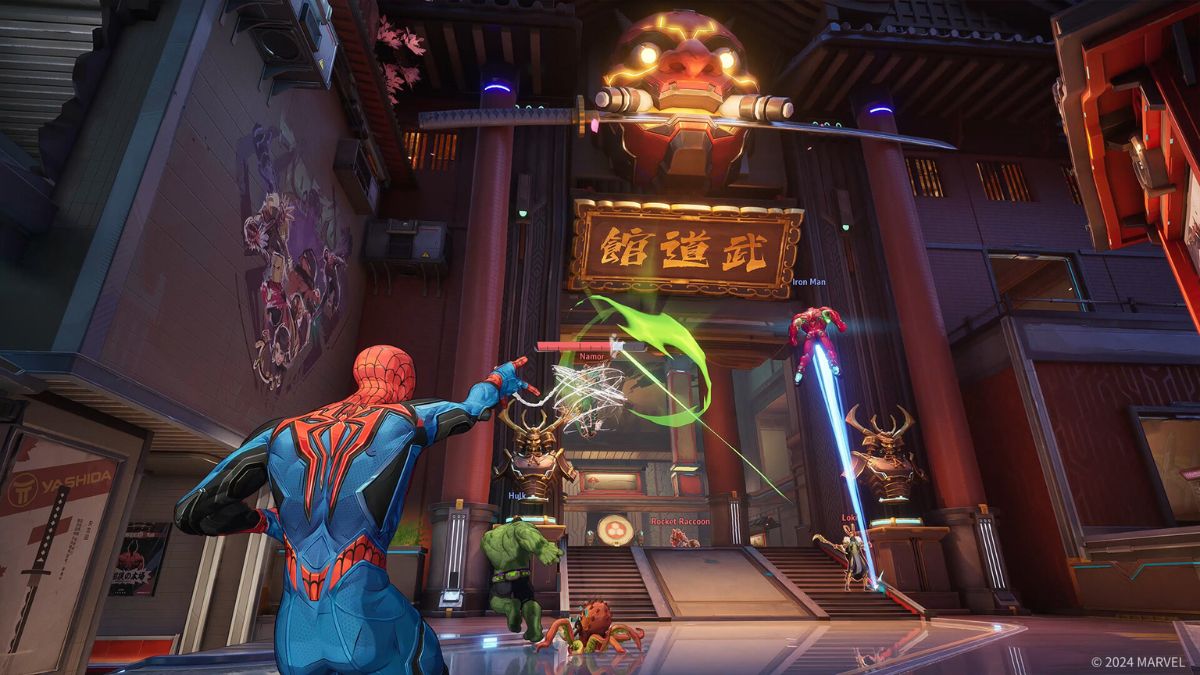 Gameplay of Spider-Man in Marvel Rivals.