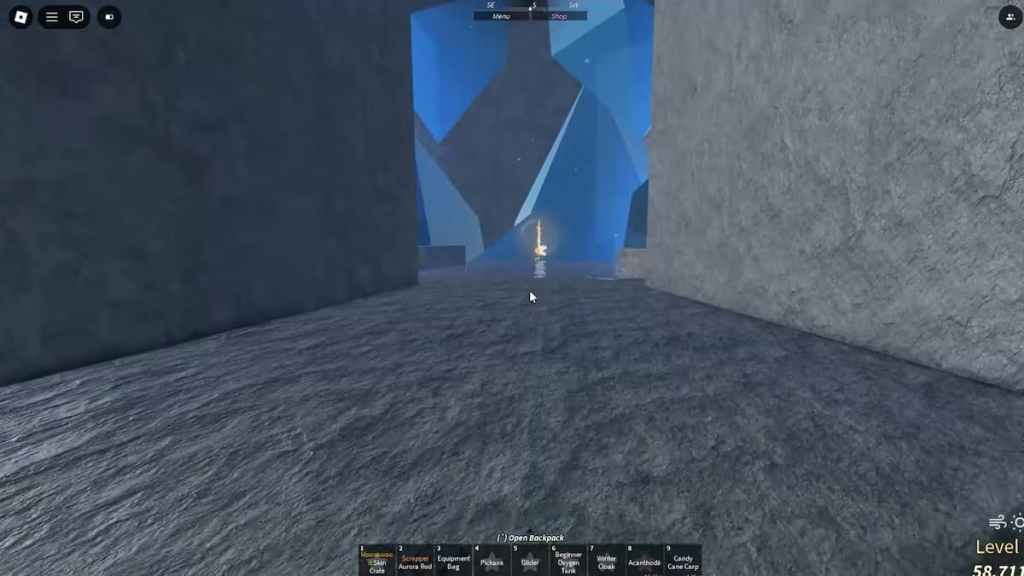 Heaven's Rod in the passage way in Fisch