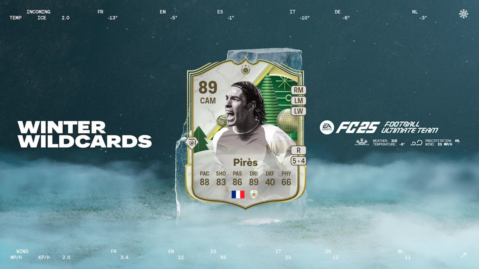 EA FC 25 Robert Pires Winter Wildcards Icon SBC solutions