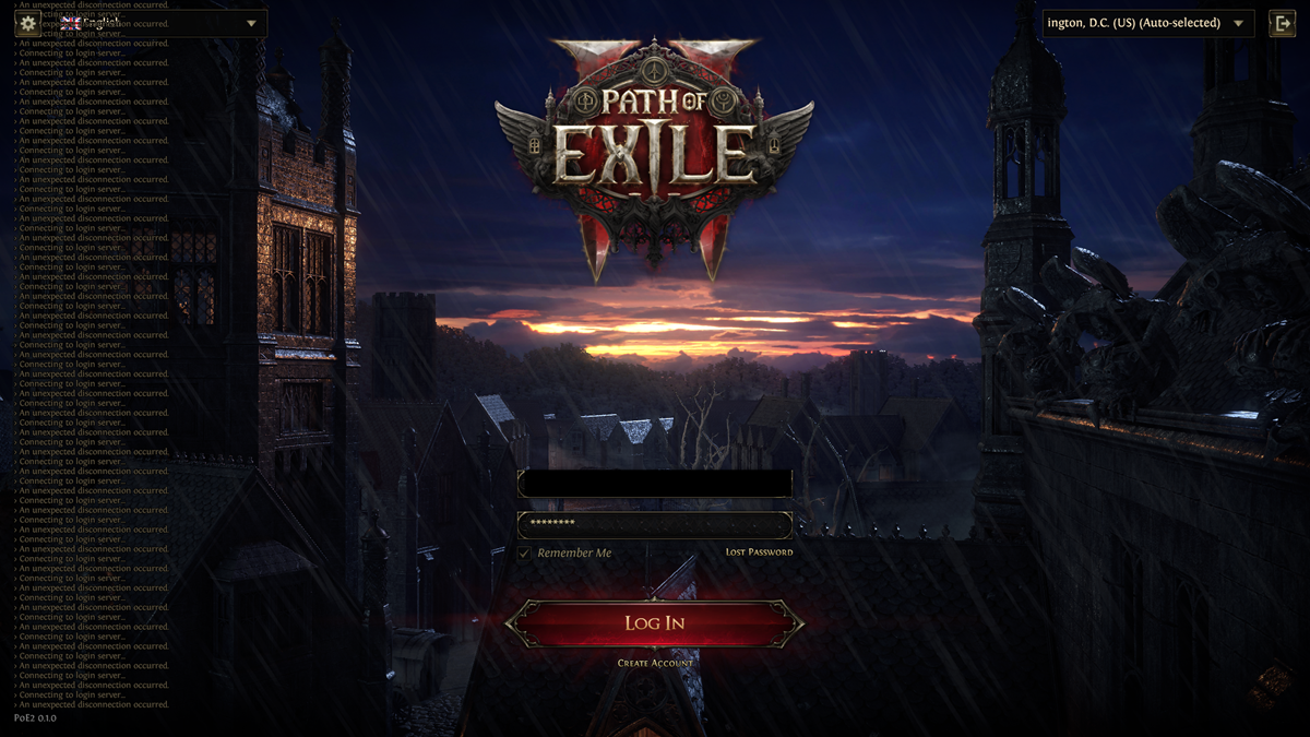 Path of Exile 2 Unexpected Disconnection Error